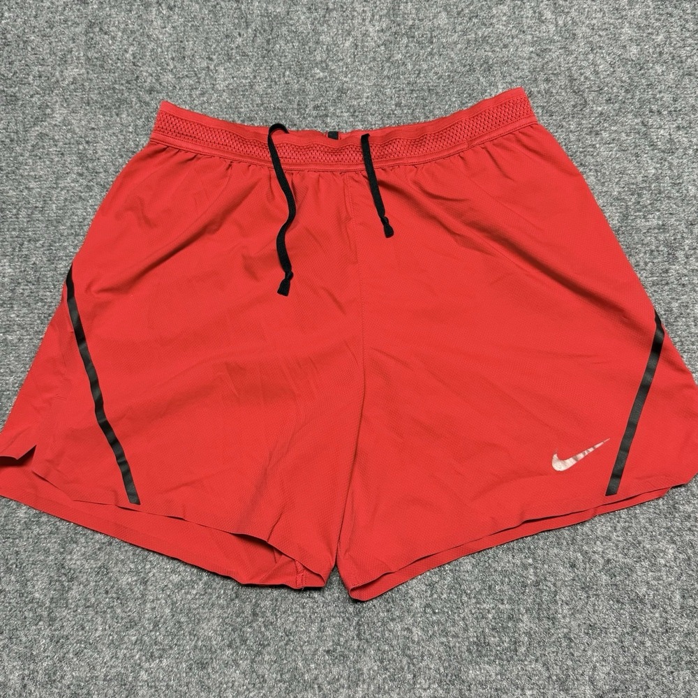 Nike Aeroswift Shorts Mens Medium Red Lined Running Jogging 717881-657